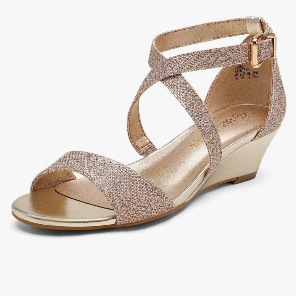 Gold Wedge Sandal